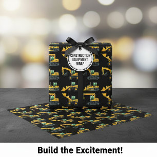 Construction Equipment Wrapping Paper Sheets