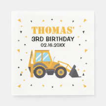 Construction excavator birthday
