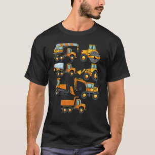 Construction Excavator Bulldozer Wrecking Steamr T-Shirt