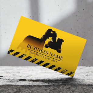 Construction Excavator Heavy Equipment Operator Business Card