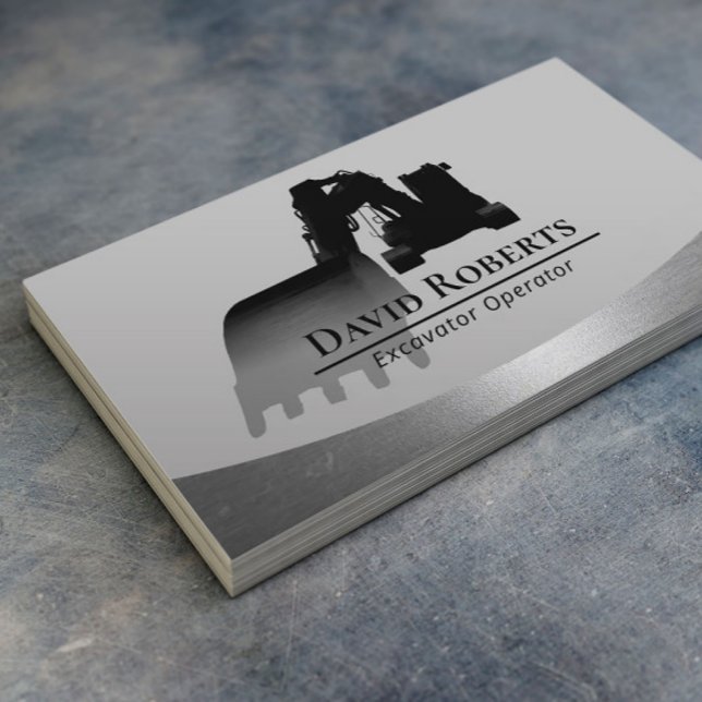 Construction Excavator Plant Operator Contractor Business Card (Creator Uploaded)