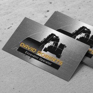 Construction Excavator Professional Plant Operator Business Card