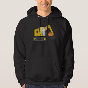 Construction Excavator Truck Toy Kids easter bunny Hoodie