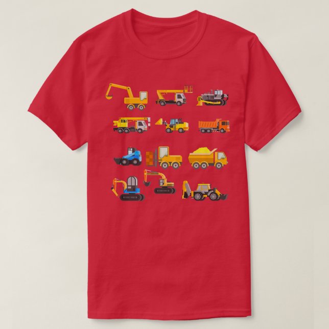 Construction Excavator Trucks lover tee  (Design Front)
