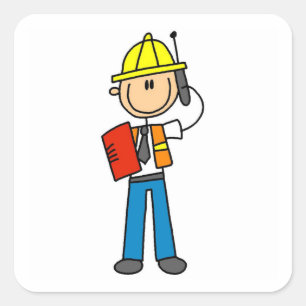 Construction Foreman T-shirts and Gifts Square Sticker