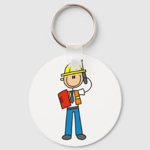 Construction Foreman Tshirts and Gifts Key Ring