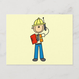 Construction Foreman Tshirts and Gifts Postcard