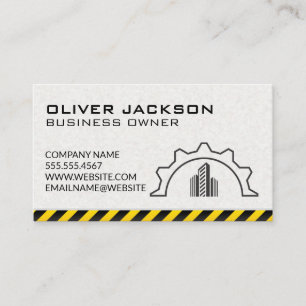Construction   Gear City Logo Business Card
