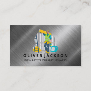 Construction General Contractor   Project Manager Business Card