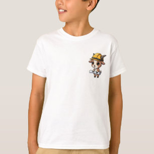 Construction Goat Architect Kids T-Shirt