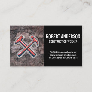 Construction   Hammer Icons Appointment Card