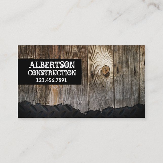 Construction Handyman Business Card (Front)
