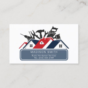 Construction Handyman Repair Tool Grunge Business  Card