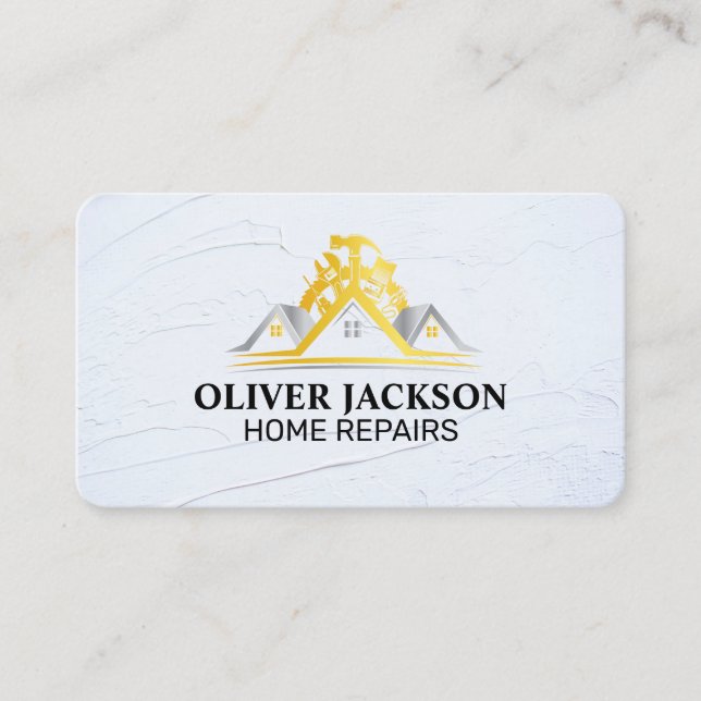 Construction | Handyman Repairman | Tools Business Card (Front)