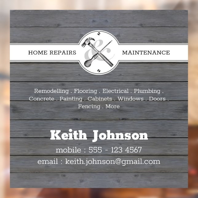 Construction Handyman Rustic Grey Wood Car (Sheet 2)