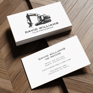 Construction Heavy Equipment Operator Business Card