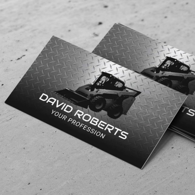 Construction Heavy Equipment Skid Steer Operator Business Card (Creator Uploaded)