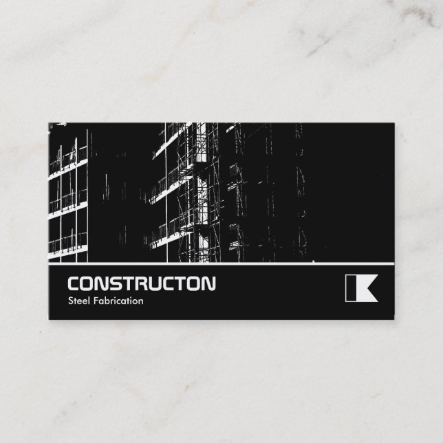 Construction - High Contrast Business Card (Front)