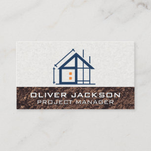 Construction   Home Build   General Contractor Business Card
