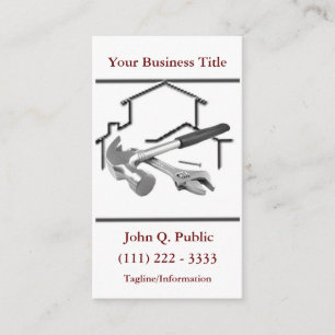Construction Home Repair Business Card