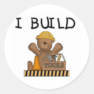 Construction I Build Tshirts and Gifts Classic Round Sticker