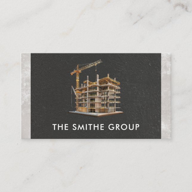 Construction in Progress | Scaffolding  Business Card (Front)