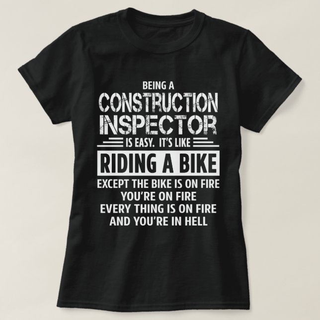 Construction Inspector T-Shirt (Design Front)