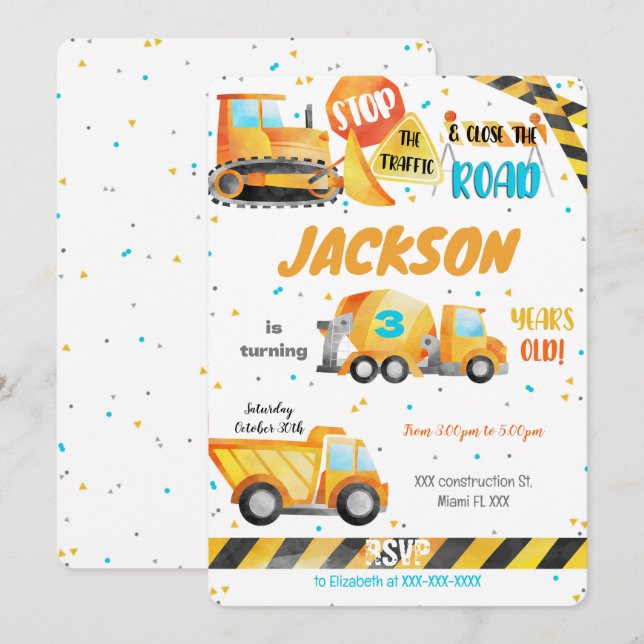 Construction Invitation (Front/Back)