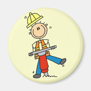 Construction Jack Hammer T-shirts and Gifts Magnet