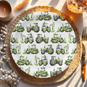 Construction Kids 1st Birthday Party Paper Plate