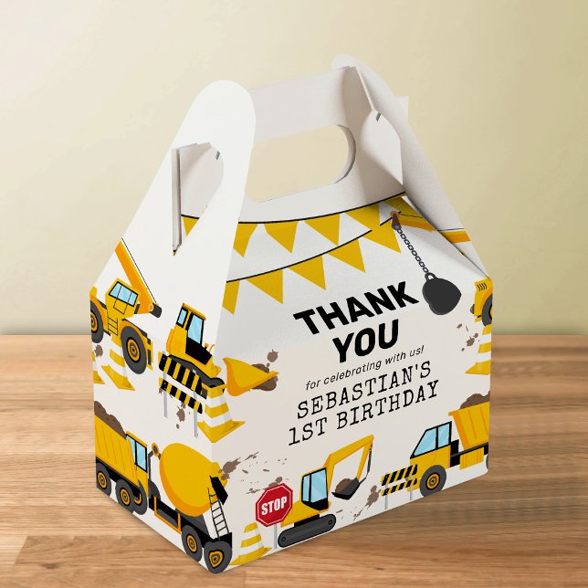 Construction Kids Birthday Party Favour Box (Creator Uploaded)