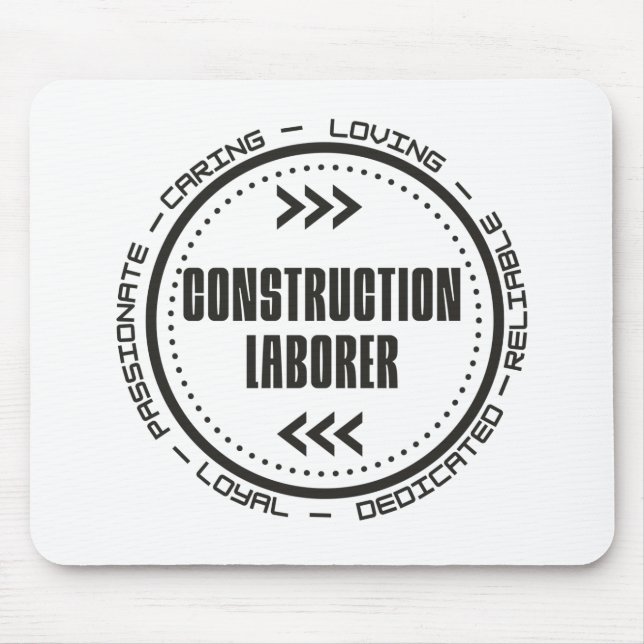 Construction Labourer Mouse Pad (Front)