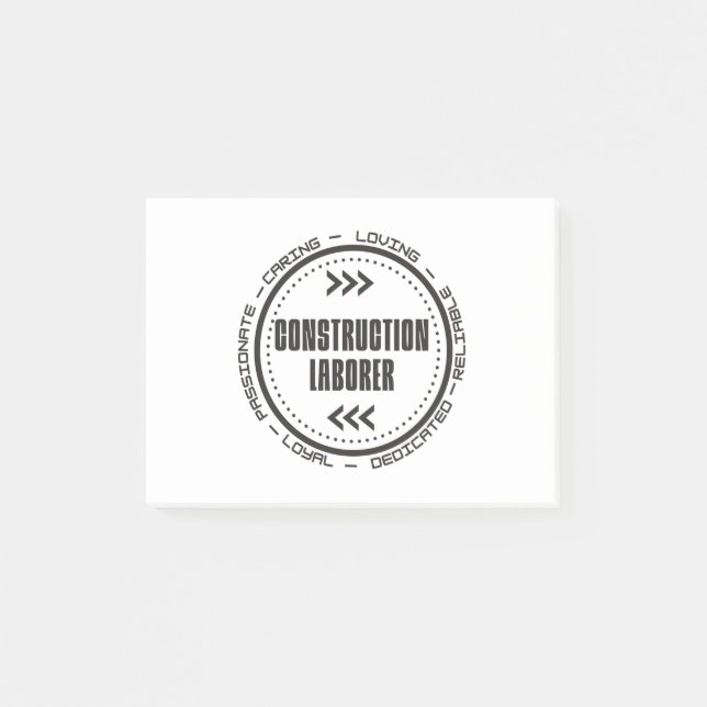 Construction Labourer Post-it Notes (Front)