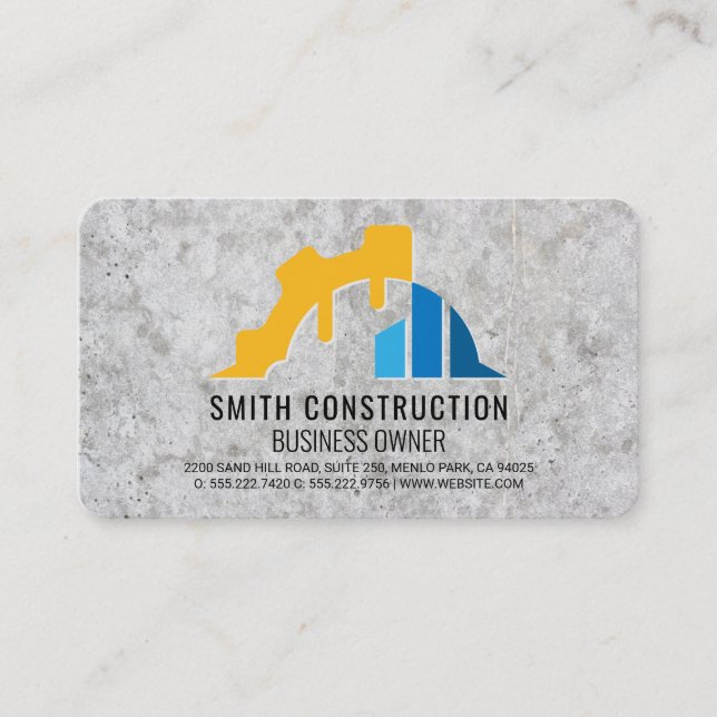 Construction Logo | Builder | Developer Business Card (Front)