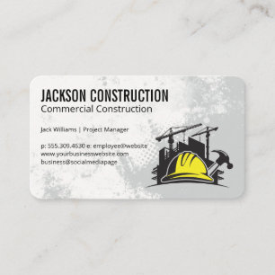 Construction Logo   Commercial Properties Business Card
