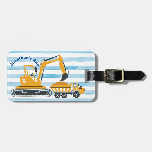 construction luggage tag personalisation possible (Front Horizontal)
