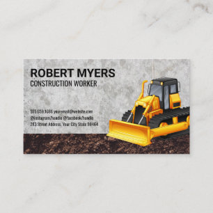 Construction Machinery Earth Mover Appointment Card