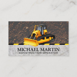 Construction Machinery   Excavator Business Card