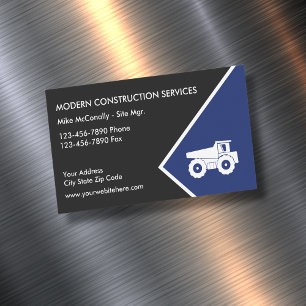 Construction Magnetic Business Card