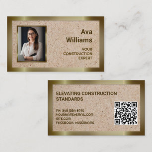 Construction Management Business Card