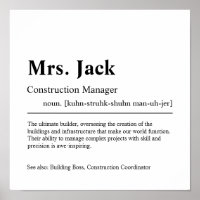 Construction Manager Personalised Gift
