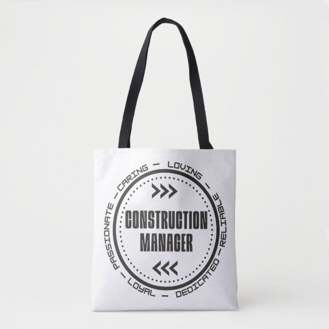 Construction Manager Tote Bag (Front)