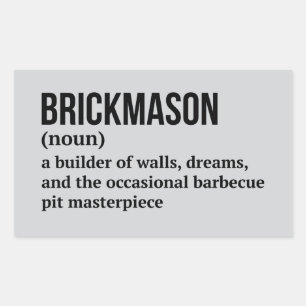 Construction Mason Definition Rectangular Sticker