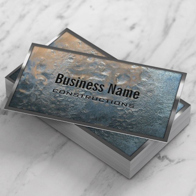 Construction Metal Border Unique Ice Wall Business Card (Creator Uploaded)