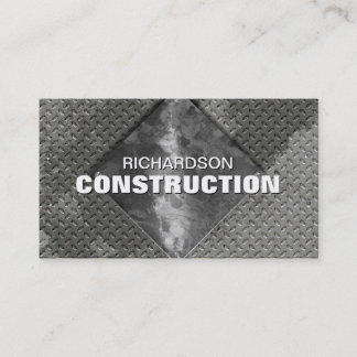 Construction Metal Business Card - Grey Silver