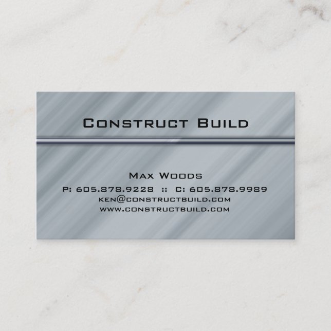 Construction Metal Business Card Professional Bar (Front)