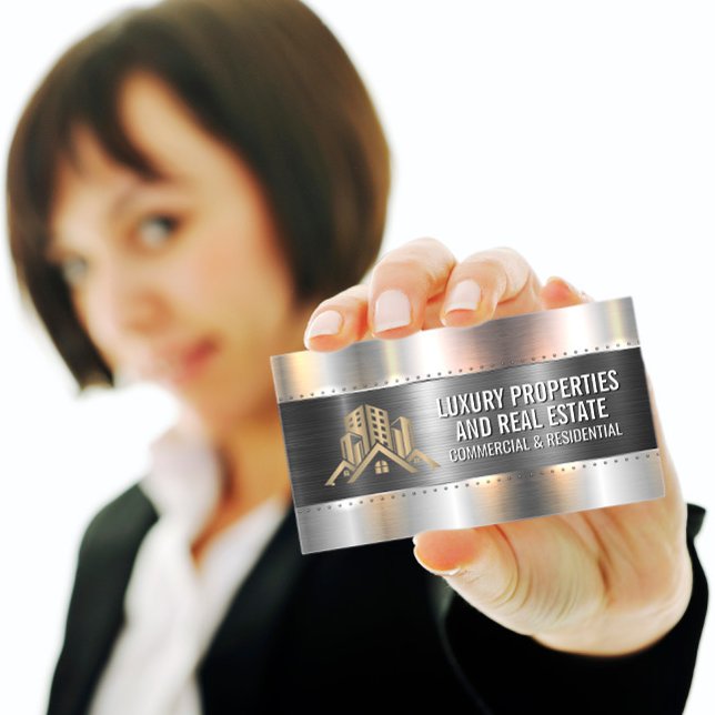 Construction Metal Rivets | Properties Logo Business Card (Creator Uploaded)