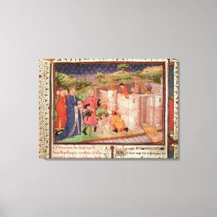 Construction of a Castle Canvas Print