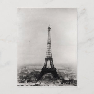 Construction of the Eiffel Tower Postcard
