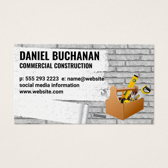 Construction | Painted Brick Wall | Tool Box (Front)